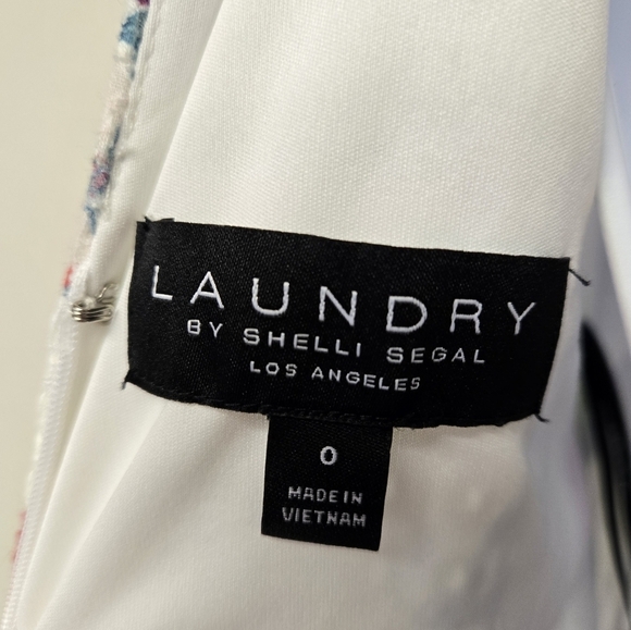 Laundry by Shelli Segal Floral Eyelet Halter Dress White 0 - Picture 9 of 13